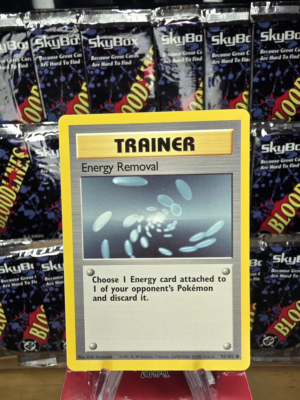 yellow border pokemon cards | Toys | Vintage Base Set Pokemon Trainer Energy Removal Card each pack contains 64 sleeves—enough for a standard 60 why do some pokemon cards